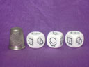 3 Blood Bowl Block Dice 